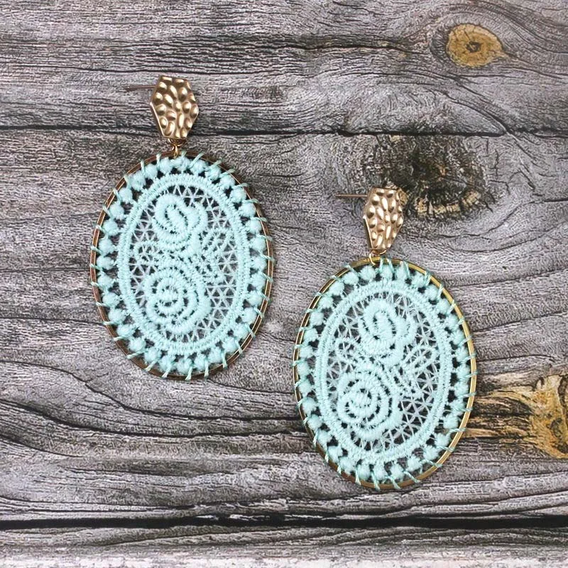 ZWPON Fashion Oval Lace Flower Tatting Earrings for Women Geometric Fabrics Earrings Jewelry Wholesale
ZWPON Fashion Oval Lace Flower Tatting Earrings for Women Geometric Fabrics Earrings Jewelry Wholesale