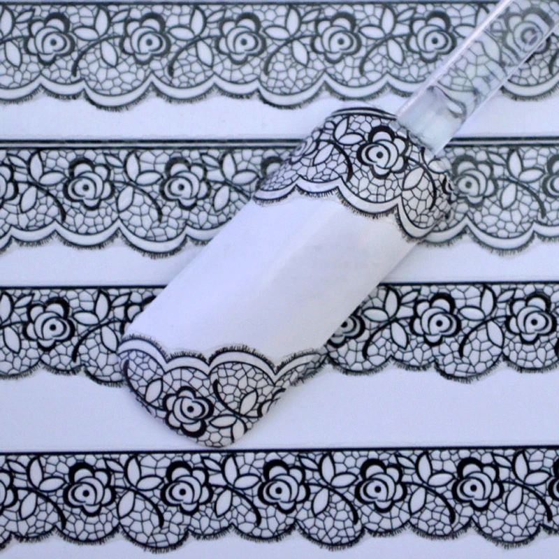 5Pcs 3D Nail Stickers Nail Art Water Decals Stickers Black Lace Flower For Manicure DIY Sticker Tools Nails Art Decoration Tools
5Pcs 3D Nail Stickers Nail Art Water Decals Stickers Black Lace Flower For Manicure DIY Sticker Tools Nails Art Decoration Tools