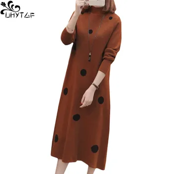 UHYTGF Winter Woman Sweater Knitting Pullovers 2018 Spring Plus size Women's Turtleneck Sweater long Fashion Sweater Dress 388
UHYTGF Winter Woman Sweater Knitting Pullovers 2018 Spring Plus size Women's Turtleneck Sweater long Fashion Sweater Dress 388