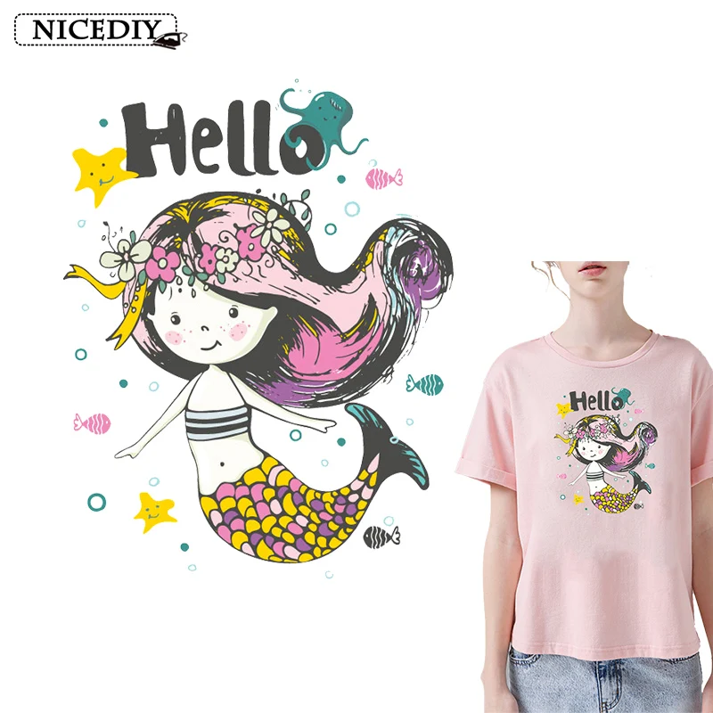 Nicediy Cute Mermaid Patch Thermal Transfers Princess Iron On Transfers For Clothes Heat Transfer Printing Patches Sticker Badge
Nicediy Cute Mermaid Patch Thermal Transfers Princess Iron On Transfers For Clothes Heat Transfer Printing Patches Sticker Badge