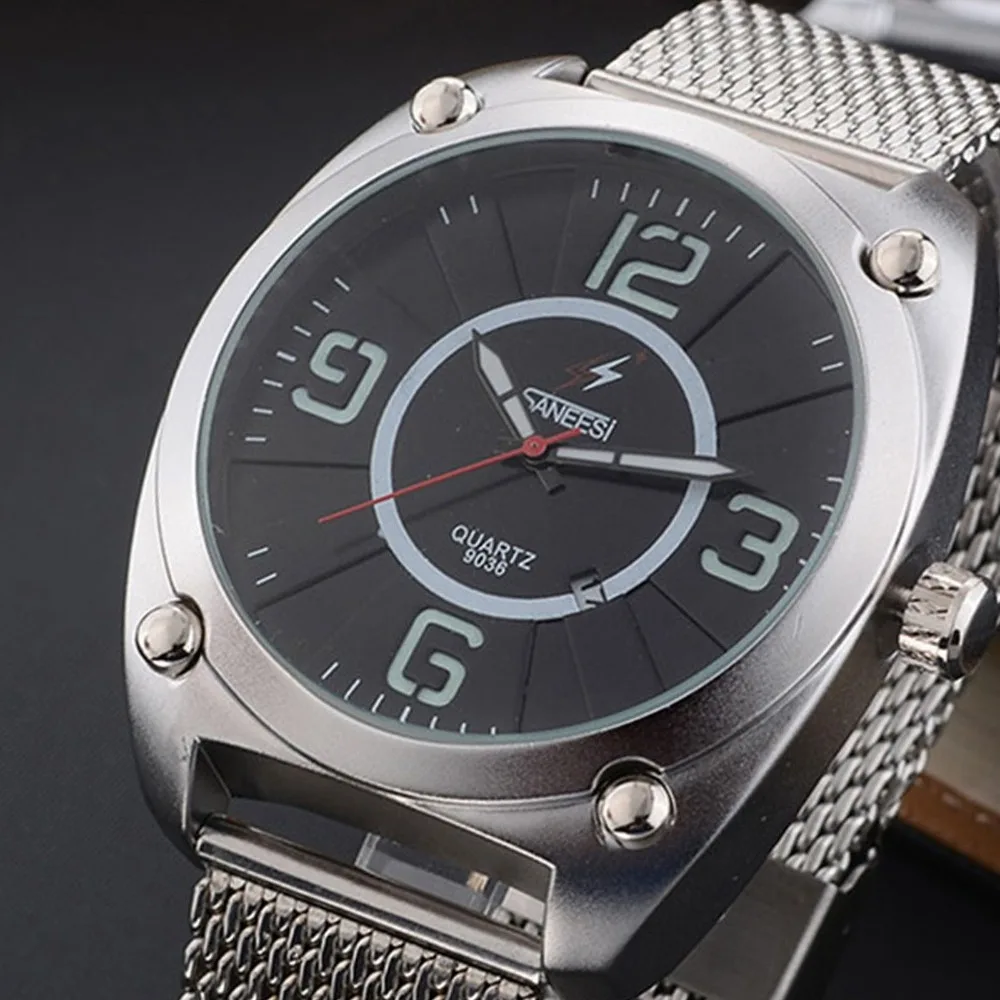 SANEESI Business Men Watches Japanese Movement and Stainless Steel Hign End Mesh Luxury Band 30 Meters Waterproof 9036
SANEESI Business Men Watches Japanese Movement and Stainless Steel Hign End Mesh Luxury Band 30 Meters Waterproof 9036