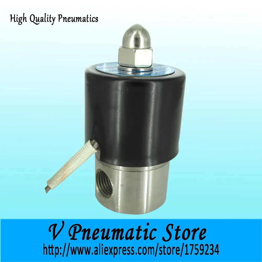 1/8" 2/2 way direct acting normally closed stainless steel solenoid valve for water
1/8" 2/2 way direct acting normally closed stainless steel solenoid valve for water