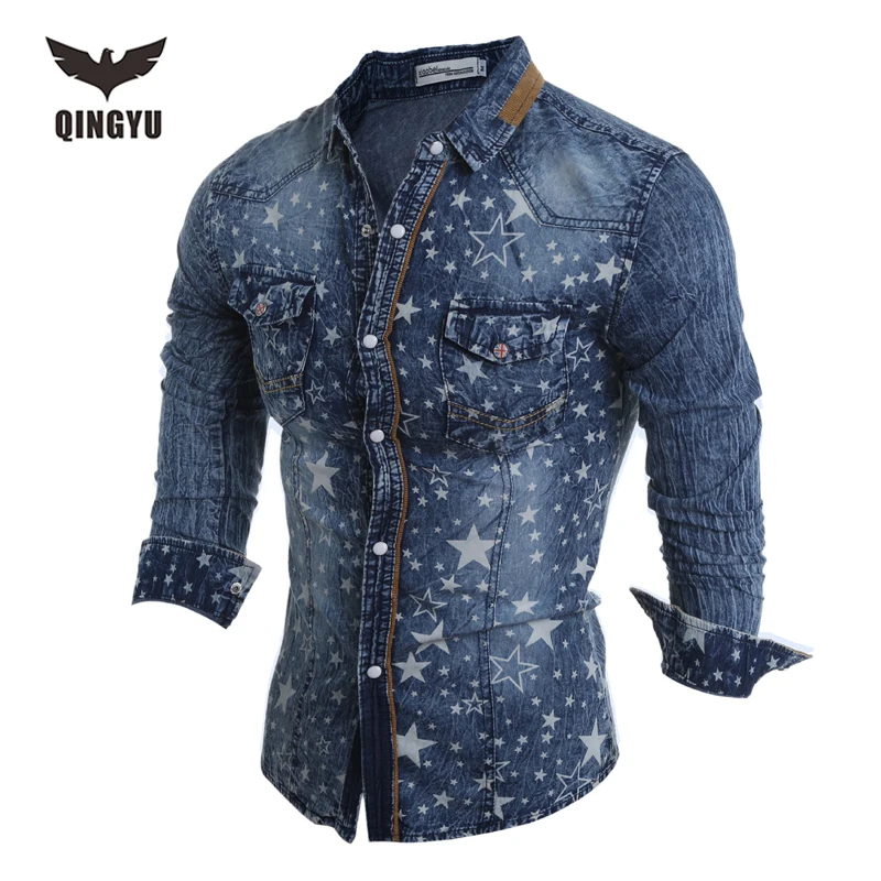 Men's Brand 2018 Hot Sell Men Shirt Luxury Male Long Sleeve Shirts Casual Mens Denim printing Slim Dress Shirts Men Hawaiian 2XL
Men's Brand 2018 Hot Sell Men Shirt Luxury Male Long Sleeve Shirts Casual Mens Denim printing Slim Dress Shirts Men Hawaiian 2XL