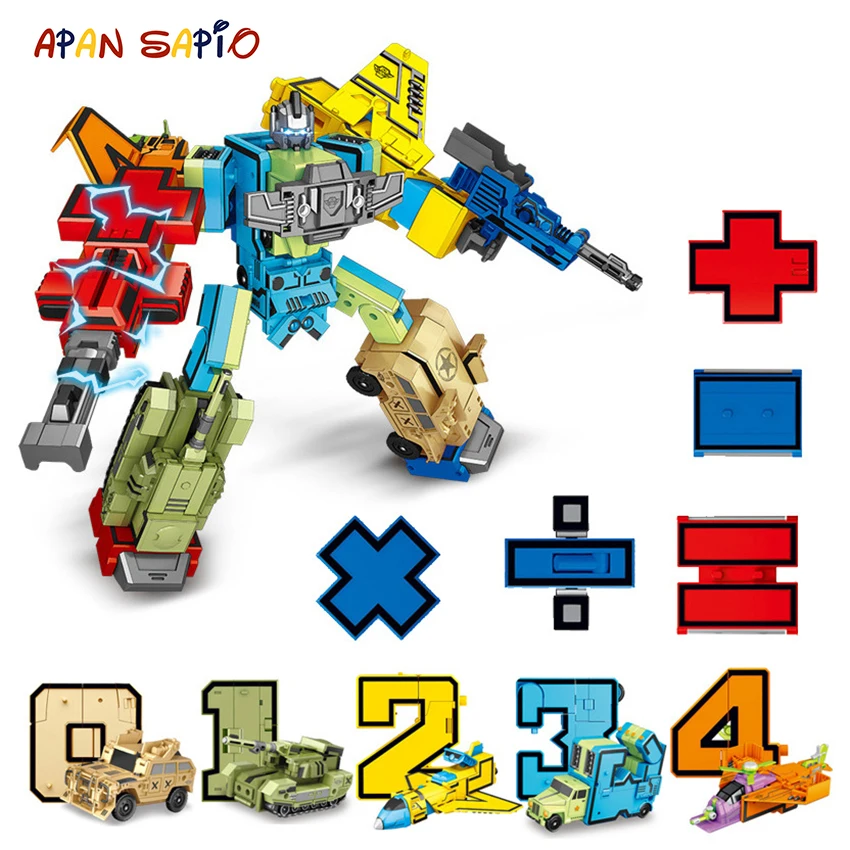 10PCS Action Figure Transformation Number Robot Toy Building Blocks Deformation Pocket Morphers Educational Toy for Children
10PCS Action Figure Transformation Number Robot Toy Building Blocks Deformation Pocket Morphers Educational Toy for Children