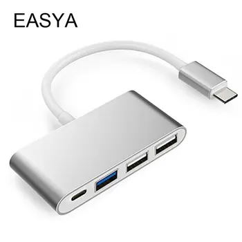 EASYA USB 3.1 Type-C To Hub Super Speed USB C Hub Adapter 4 In 1 With 3 USB Ports Sliver For Macbook Pro
EASYA USB 3.1 Type-C To Hub Super Speed USB C Hub Adapter 4 In 1 With 3 USB Ports Sliver For Macbook Pro