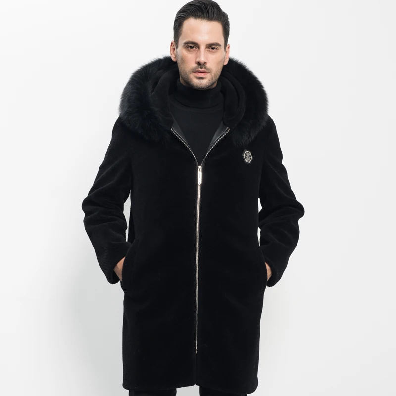 Real Fur Coat Winter Jacket Men 2020 Hooded Sheep Shearling Coat Plus Size Fox Fur Collar Jackets Veste Homme XZ17C0026 YY663
Real Fur Coat Winter Jacket Men 2020 Hooded Sheep Shearling Coat Plus Size Fox Fur Collar Jackets Veste Homme XZ17C0026 YY663