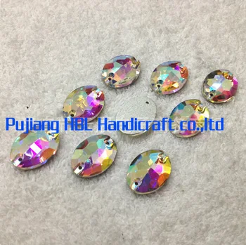 10X14MM Sew on crystal beads 180 pcs/lot Crystal AB flatback sew on stone crystal sewing 2holes for wedding dress
10X14MM Sew on crystal beads 180 pcs/lot Crystal AB flatback sew on stone crystal sewing 2holes for wedding dress