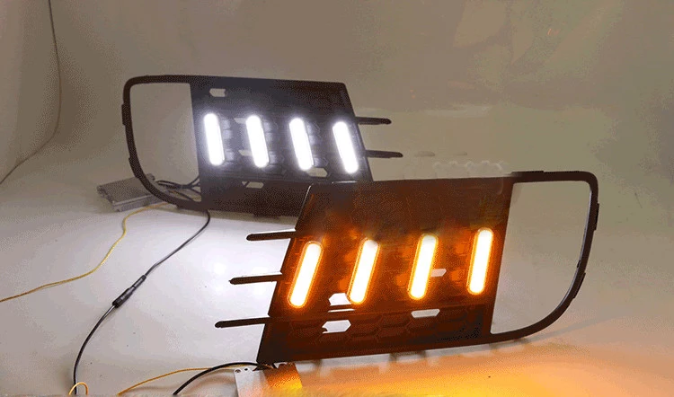 Qirun led drl daytime running light for Volkswagen Tiguan 2013-2017 with Dynamic moving yellow turn signal and blue night light
Qirun led drl daytime running light for Volkswagen Tiguan 2013-2017 with Dynamic moving yellow turn signal and blue night light