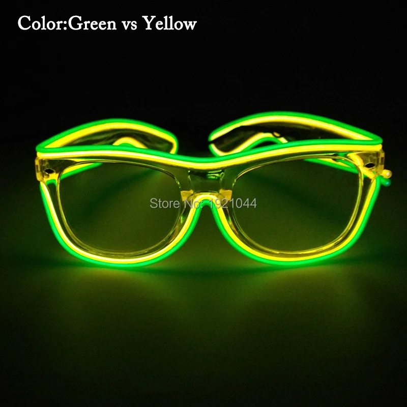 Hot DC-3V Steady on Inverter EL Wire LED Sunglasses Glwoing Transparent glasses Dance DJ Party Decorative Party supplies
Hot DC-3V Steady on Inverter EL Wire LED Sunglasses Glwoing Transparent glasses Dance DJ Party Decorative Party supplies