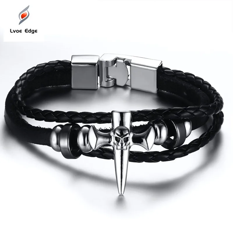 2019 Punk Rock Fashion Gothic Style Cross Skull Leather Bracelet buckle belt Leather Bangles for Women Men pulseira Gift
2019 Punk Rock Fashion Gothic Style Cross Skull Leather Bracelet buckle belt Leather Bangles for Women Men pulseira Gift