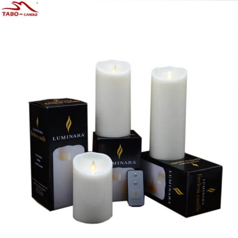 Фото Set of 3 Luminara Flameless LED Candle Moving Wick White Light Lamp Battery Operated for Christmas Decoration with Timer  Дом и | Свечные фитили (32778587214)