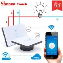 Itead Sonoff Touch EU ONS Wifi Muur Touch Switch 1 Gang 1 Manier Draadloze Afstandsbediening Licht Relais App Controle Werk met Alexa Google Thuis(China)
