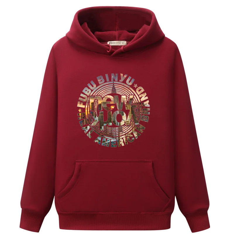 Autumn Winter Couple models Hooded Sweatshirts fleece female Male Tide Movement's Sweats & Hoodies Students Coat City New York
Autumn Winter Couple models Hooded Sweatshirts fleece female Male Tide Movement's Sweats & Hoodies Students Coat City New York