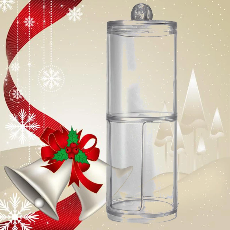 New Design Dual Layer Cylinder Acrylic Cotton Pads Swab Storage Box Makeup Cotton Container Nail Art Remover Paper Holder
New Design Dual Layer Cylinder Acrylic Cotton Pads Swab Storage Box Makeup Cotton Container Nail Art Remover Paper Holder