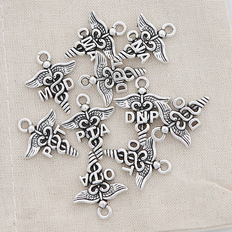 RAINXTAR Alloy Caduceus Medical Symbol Mixed Design Charms CNA CMA MD DO OT OTA DPT DNP Charms 1pc each one 19*23mm
RAINXTAR Alloy Caduceus Medical Symbol Mixed Design Charms CNA CMA MD DO OT OTA DPT DNP Charms 1pc each one 19*23mm