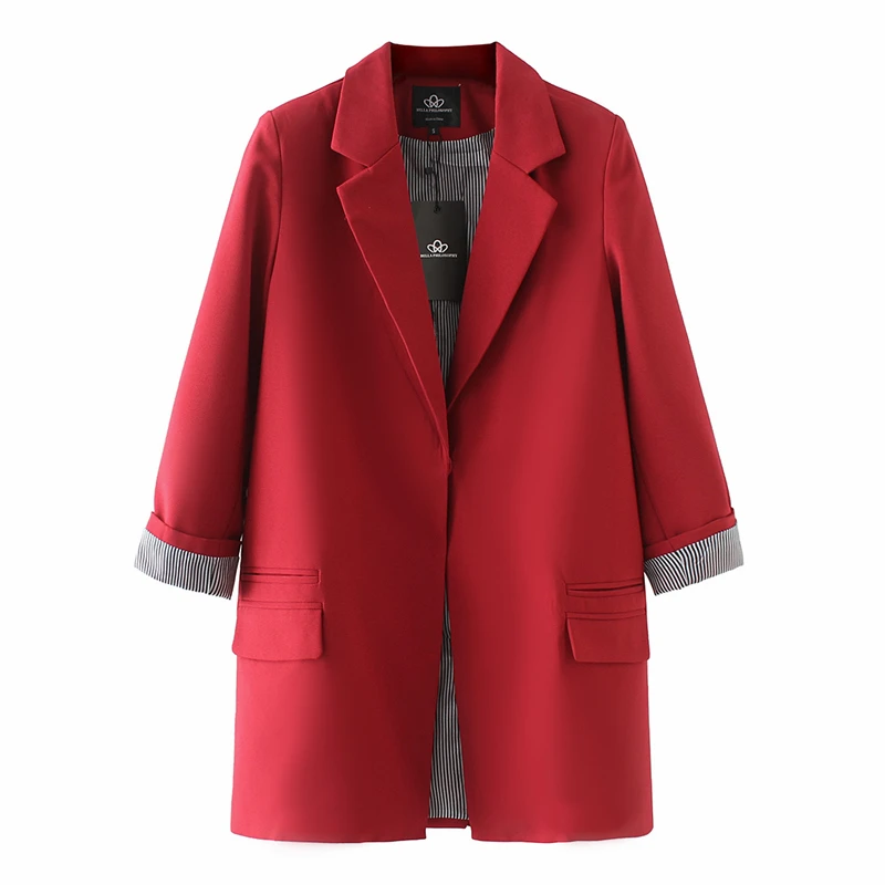 2019spring autumn women full sleeves casual Blazer ladies plus size outwears single breasted long blazer jacket
2019spring autumn women full sleeves casual Blazer ladies plus size outwears single breasted long blazer jacket