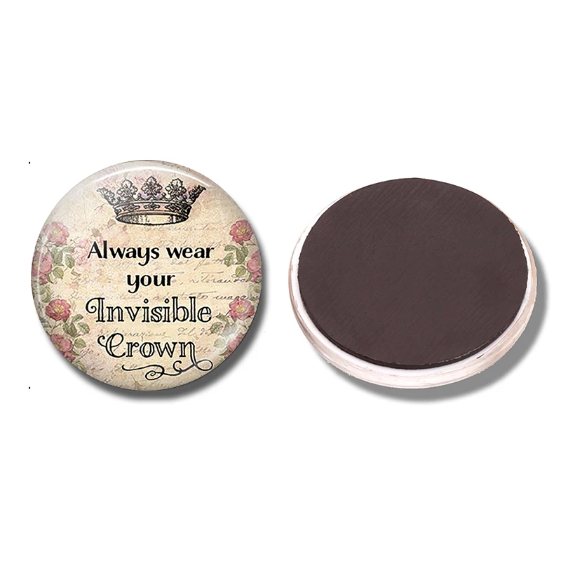 Always Wear Your Invisible Crown 30 MM Fridge Magnet Quote Glass Dome Magnetic Refrigerator Stickers Note Holder Home Decoration
Always Wear Your Invisible Crown 30 MM Fridge Magnet Quote Glass Dome Magnetic Refrigerator Stickers Note Holder Home Decoration