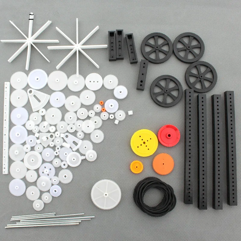 Feichao 92Pcs Plastic Gear Motor Rack Pulley Gearbox Model Toy Four-wheel Drive Robot Kit Vehical Auto Hand-on DIY Parts
Feichao 92Pcs Plastic Gear Motor Rack Pulley Gearbox Model Toy Four-wheel Drive Robot Kit Vehical Auto Hand-on DIY Parts