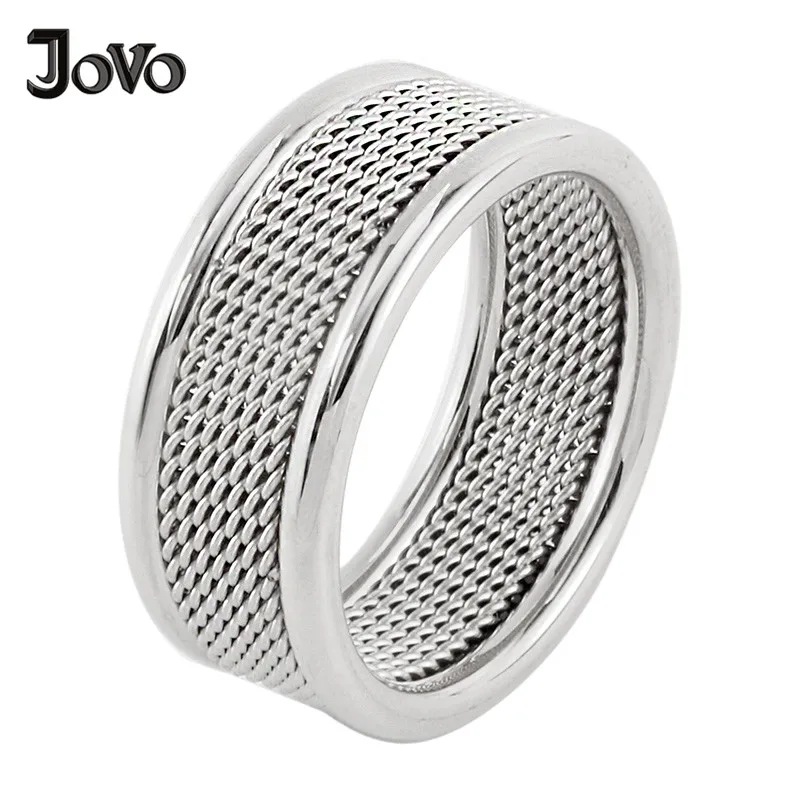 Trendy Round Rings Gold Color Stainless Steel Mesh Chain Ring Silver Rose Gold Couple Charm Rings for DIY Jewelry Accessories
Trendy Round Rings Gold Color Stainless Steel Mesh Chain Ring Silver Rose Gold Couple Charm Rings for DIY Jewelry Accessories