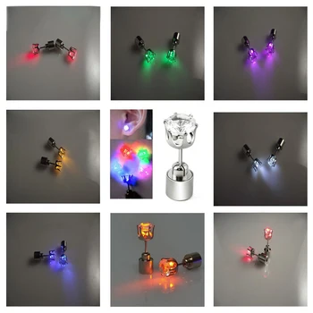 Stainless Steel Earrings Studs 1 Pc Light Up LED Earrings Studs Flashing Blinking Dance Party Accessories Supplies for Woman
Stainless Steel Earrings Studs 1 Pc Light Up LED Earrings Studs Flashing Blinking Dance Party Accessories Supplies for Woman