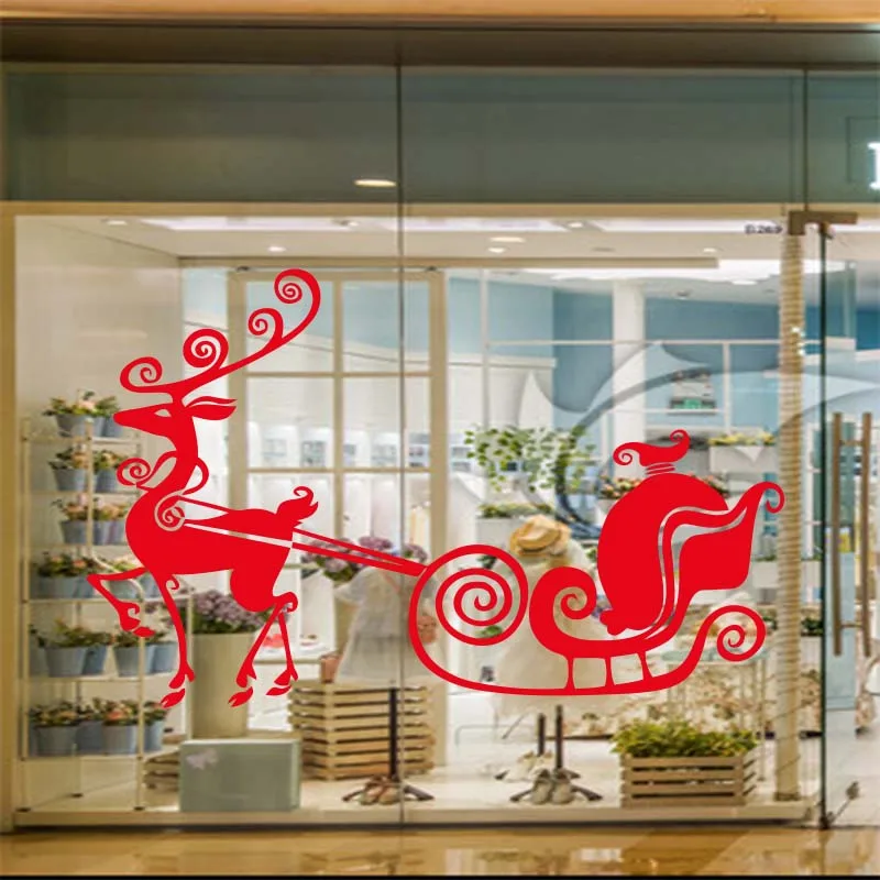 Reindeer Sleigh Vinyl Wall Sticker Home Decor Living Room New Year Decoration Christmas Window Decoration Poster Mural xmas38
Reindeer Sleigh Vinyl Wall Sticker Home Decor Living Room New Year Decoration Christmas Window Decoration Poster Mural xmas38
