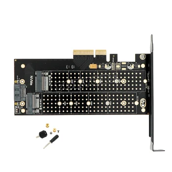 M.2 NVMe SSD NGFF to PCI-E X4 Adapter card M Key + B Key dual interface card