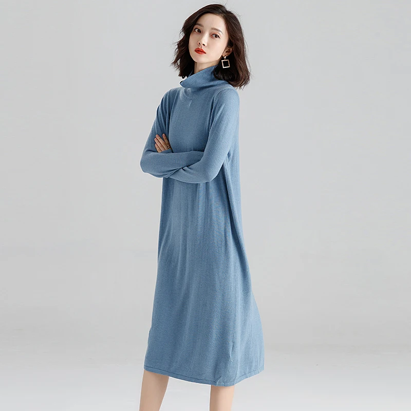 New Women Spring Turtleneck Sweater Dress Fashion Elegant Lady Knit Long Sweater Wool Dress pullovers
New Women Spring Turtleneck Sweater Dress Fashion Elegant Lady Knit Long Sweater Wool Dress pullovers