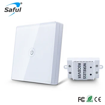 Saful 12V Touch Switch Wireless 1 Gang 1 Way Waterproof Light Switch Touch Panel Wall Switch Light Interruptor For Smart Home
Saful 12V Touch Switch Wireless 1 Gang 1 Way Waterproof Light Switch Touch Panel Wall Switch Light Interruptor For Smart Home