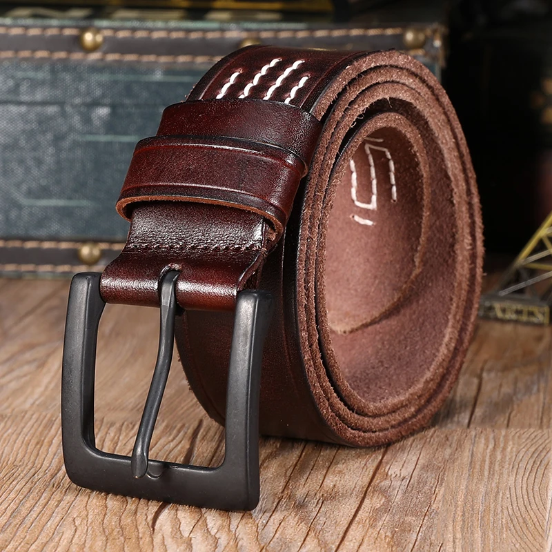 2019 New Vintage Luxury Men Belts Genuine Leather Metal Pin High Quality Detachable Buckle Straps Belt Fashion Men Leather Belts
2019 New Vintage Luxury Men Belts Genuine Leather Metal Pin High Quality Detachable Buckle Straps Belt Fashion Men Leather Belts