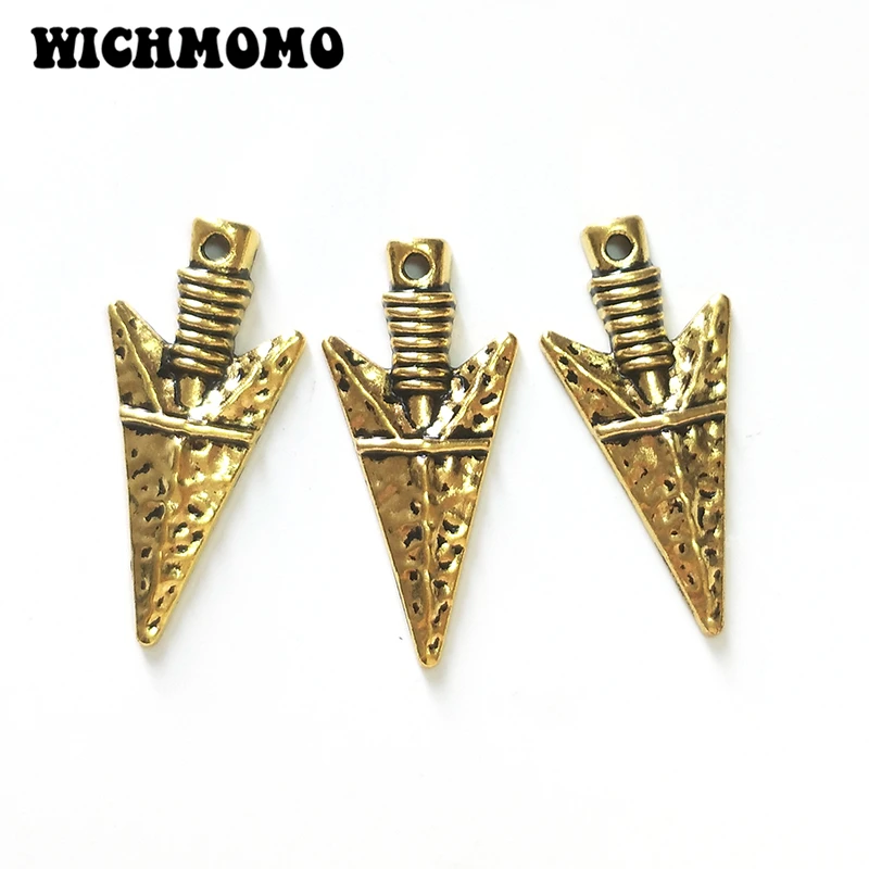 New 10pcs 36MM Retro Gold Zinc Alloy Arrow Head Triangle Charms Pendants for DIY Necklace Jewelry Bracelet Accessories
New 10pcs 36MM Retro Gold Zinc Alloy Arrow Head Triangle Charms Pendants for DIY Necklace Jewelry Bracelet Accessories