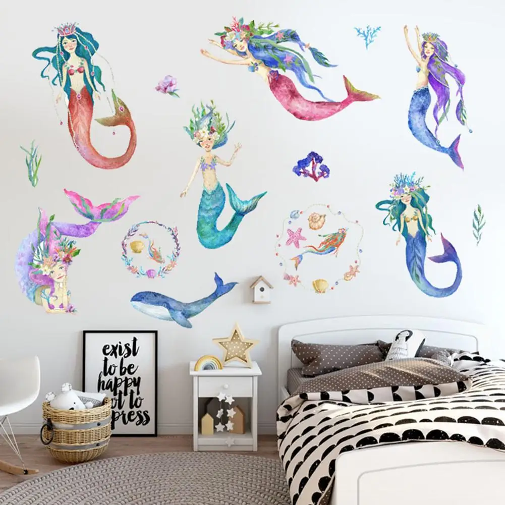 Cartoon Mermaid Princess Wall Stickers Wallpaper DIY Vinyl Reflective Home Living Room Decor Wall Stickers For Kids Rooms
Cartoon Mermaid Princess Wall Stickers Wallpaper DIY Vinyl Reflective Home Living Room Decor Wall Stickers For Kids Rooms