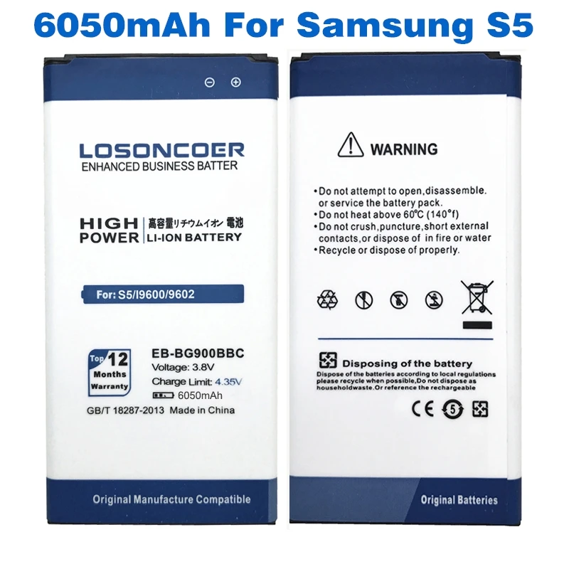 6050mAh High Capacity EB-BG903BBC EB-BG900BBE Battery For Samsung Galaxy S5 Neo G903 G903F G903W G903FD G900 EB BG903BBC
6050mAh High Capacity EB-BG903BBC EB-BG900BBE Battery For Samsung Galaxy S5 Neo G903 G903F G903W G903FD G900 EB BG903BBC
