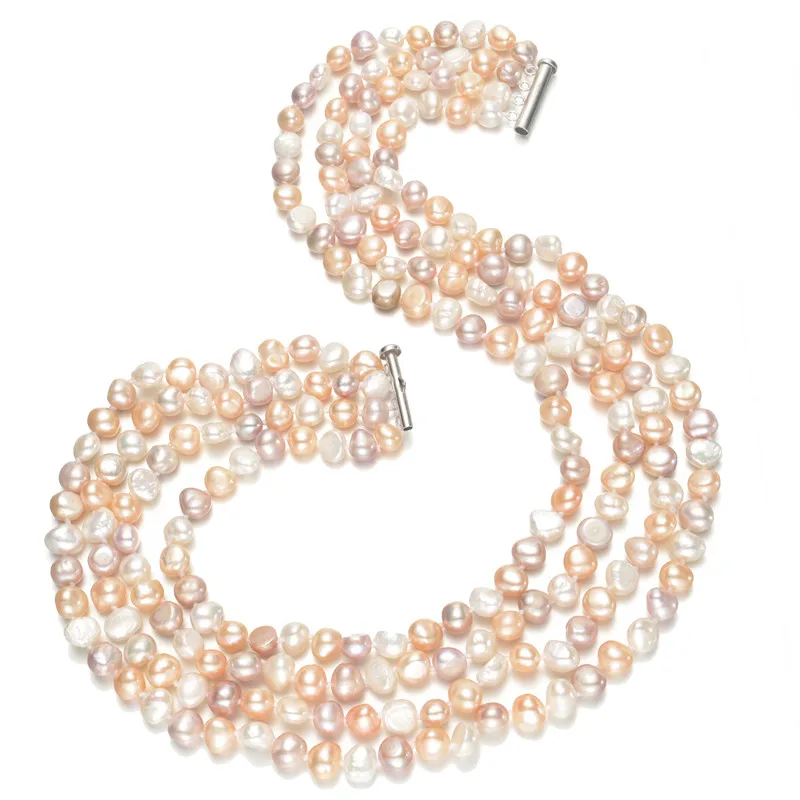 SNH 7-8mm baroque mixed color 925silver Pearl Jewelry Fine Freshwater Pearl Necklace Natural Baroque Pearl Necklace
SNH 7-8mm baroque mixed color 925silver Pearl Jewelry Fine Freshwater Pearl Necklace Natural Baroque Pearl Necklace