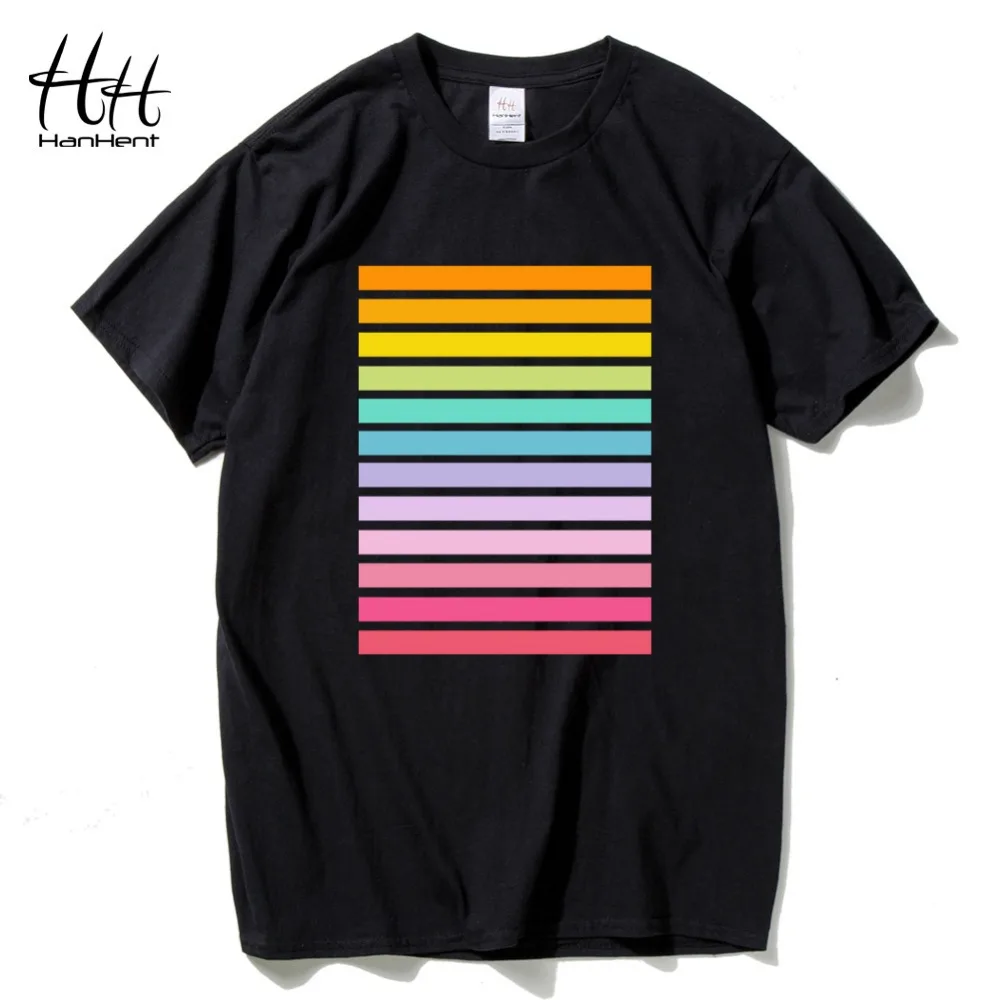 HanHent Rainbow Designer Tee shirts Summer Men's Casual O-neck Cotton T-shirt Colorful T shirts Hip Hop Rock Basic Tshirt
HanHent Rainbow Designer Tee shirts Summer Men's Casual O-neck Cotton T-shirt Colorful T shirts Hip Hop Rock Basic Tshirt