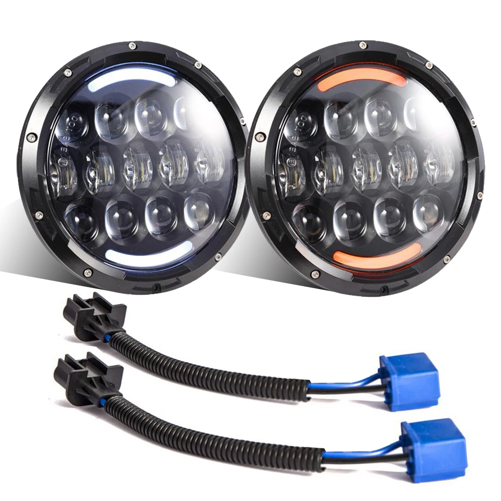 2pcs 7 inch Round 105W LED Headlight white DRL amber angel eyes High Low Beam Led Chip for JEEP Wrangler Jk Tj Fj 2007 to 2015
2pcs 7 inch Round 105W LED Headlight white DRL amber angel eyes High Low Beam Led Chip for JEEP Wrangler Jk Tj Fj 2007 to 2015