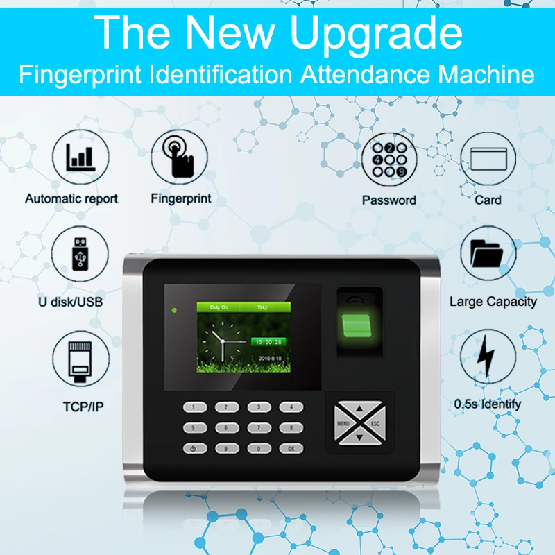 OULET Biometric Time Attendance System TCP/IP USB Fingerprint Access Control System Time Clock Recorder Employees Device Reader
OULET Biometric Time Attendance System TCP/IP USB Fingerprint Access Control System Time Clock Recorder Employees Device Reader