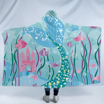 Fashion Hooded Blanket Print Unicorn Mermaid Flower Gothic Sherpa Wool Wearable Throwing Blanket 3D Printing Microfiber
Fashion Hooded Blanket Print Unicorn Mermaid Flower Gothic Sherpa Wool Wearable Throwing Blanket 3D Printing Microfiber