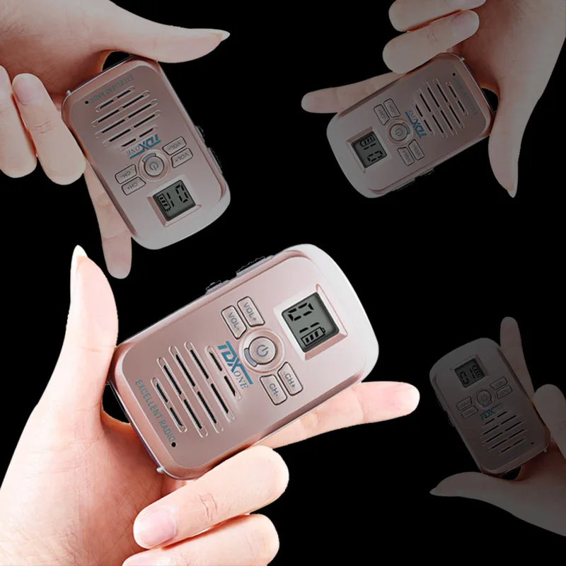 2pcs Walkie Talkie Radio TDX TD-Q3 3W Portable Ham CB micro Two Way Handheld HF Transceiver Interphone accumulator battery | Мобильные
