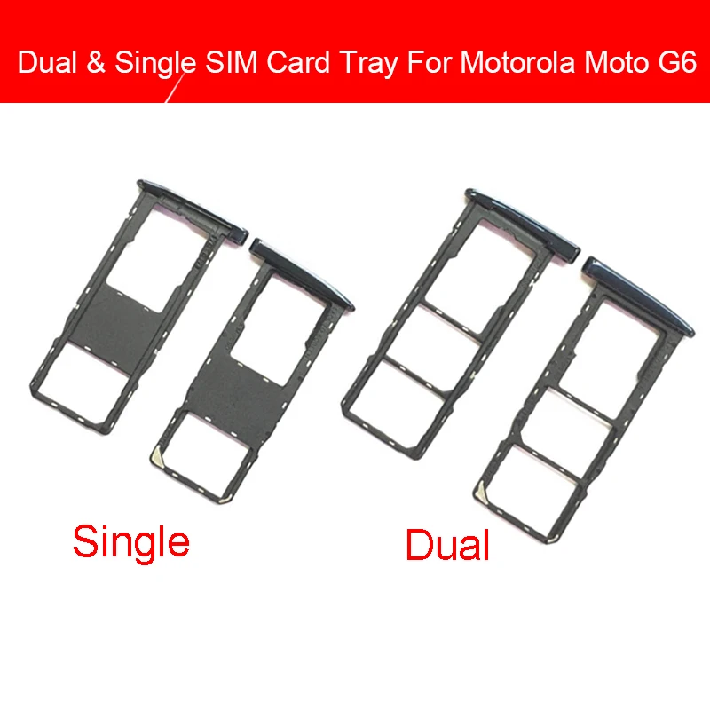 Single Dual SIM Card Tray Holder For Moto Motorola G6 XT1925 Micro SD Sim Card Reader Slot Socket Replacement Parts
Single Dual SIM Card Tray Holder For Moto Motorola G6 XT1925 Micro SD Sim Card Reader Slot Socket Replacement Parts