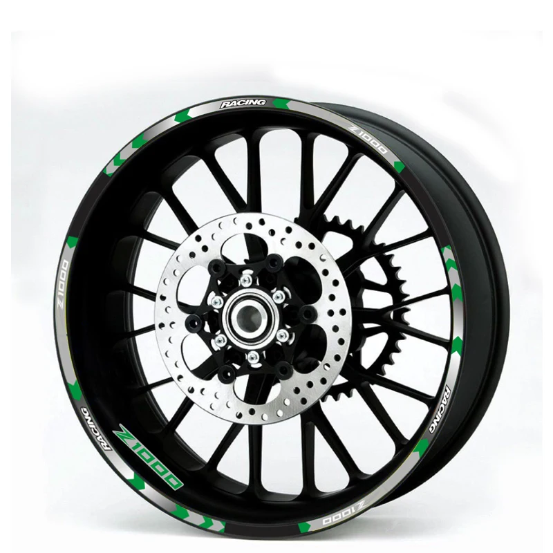 For Kawasaki Z1000 General purpose motorcycle 17inch wheel decals Reflective stickers rim stripes
For Kawasaki Z1000 General purpose motorcycle 17inch wheel decals Reflective stickers rim stripes