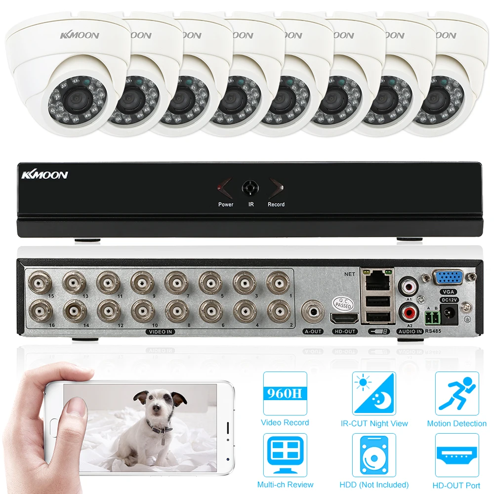 KKmoon 16CH 960H/D1 DVR Digital Video Recorder Security Camera System 800TVL IR CCTV Camera Outdoor Home Video Surveillance Kit
KKmoon 16CH 960H/D1 DVR Digital Video Recorder Security Camera System 800TVL IR CCTV Camera Outdoor Home Video Surveillance Kit