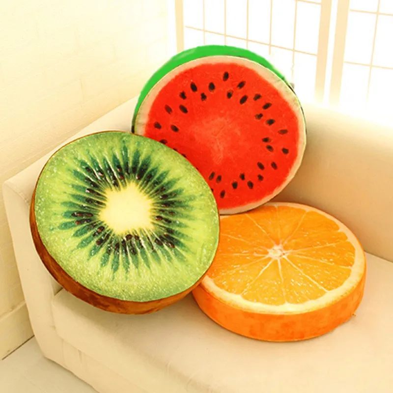 Image Creative 3D Print Cushion Fruit Cotton Office Chair Sofa Back PP Cushions Throw Pillow