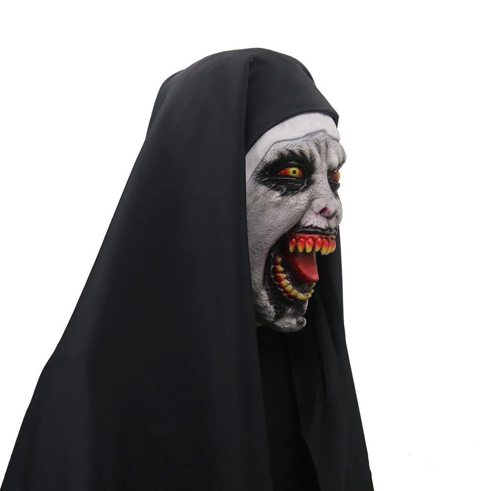 The Nun Adult Latex Mask Cosplay Costumes Horrible Halloween Full Face Masks Hood Party Event Decoration Props The Nun Adult Latex Mask Cosplay Costumes Horrible Halloween Full Face Masks Hood Party Event Decoration Props