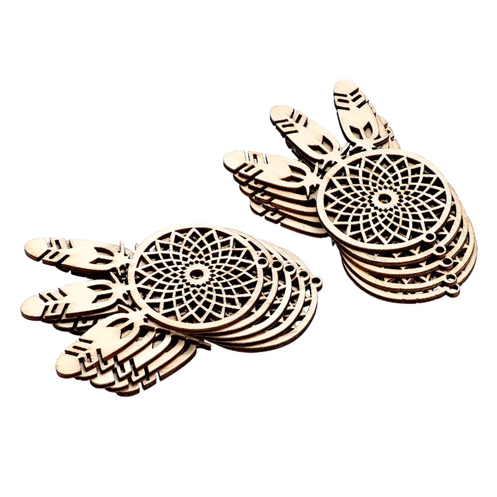10Pc Wooden Wind Chimes Handmade Wood Laser Cut Dream Catcher Feather Shape Ornament DIY Hanging Decoration Creative Gift
10Pc Wooden Wind Chimes Handmade Wood Laser Cut Dream Catcher Feather Shape Ornament DIY Hanging Decoration Creative Gift