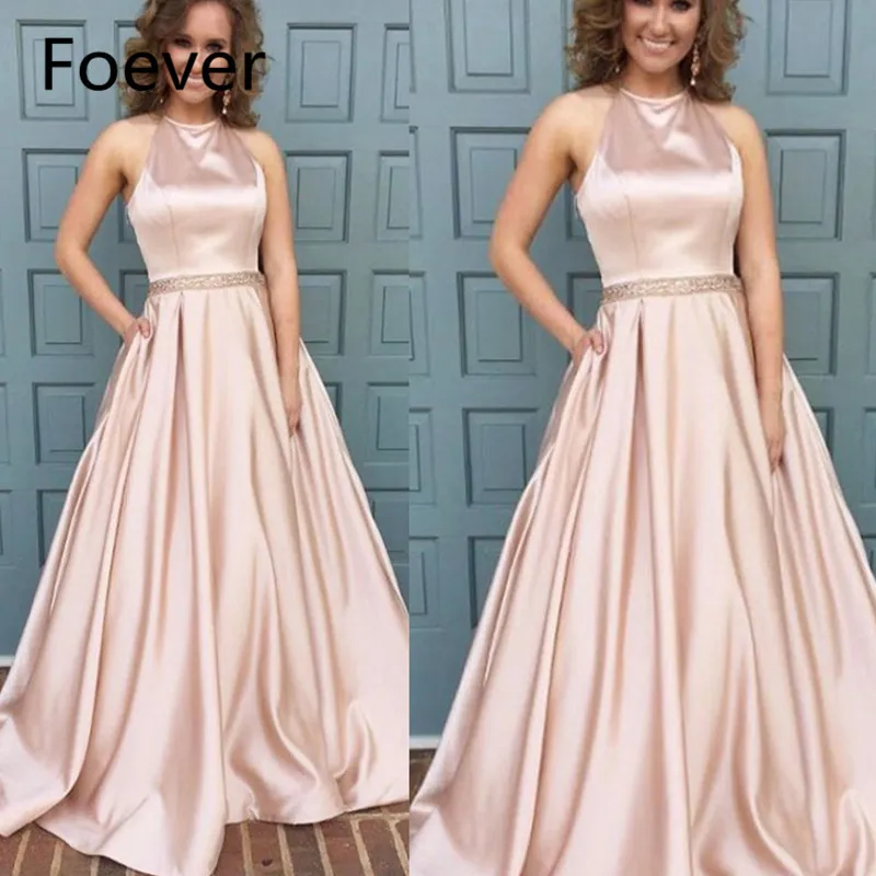 newest prom dresses crew neckline crystal beading belt satin floor length pink evening dresses cheap
newest prom dresses crew neckline crystal beading belt satin floor length pink evening dresses cheap