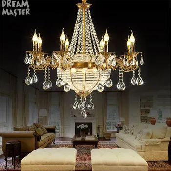 Luxury church crystal candle chandeliers, industrial gold sphere crystal lustres chandelier lighting, Hotel Villa art lamp
Luxury church crystal candle chandeliers, industrial gold sphere crystal lustres chandelier lighting, Hotel Villa art lamp