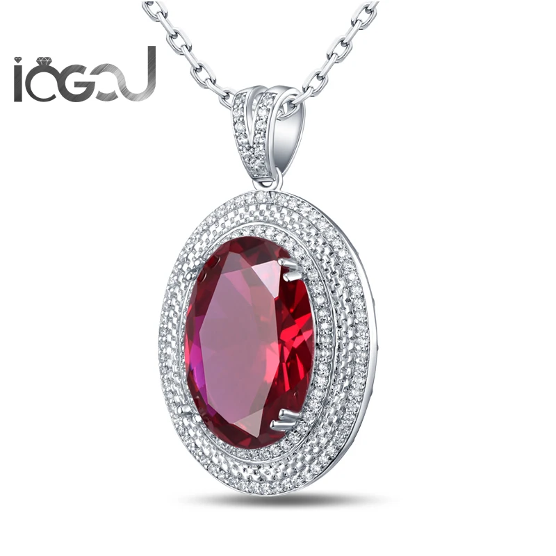 IOGOU HipHop 17x24mm Pendants Oval Cut White Gold Color 925 Sterling Silver Red Sona Simulated Wedding Engagement Jewelry Gifts
IOGOU HipHop 17x24mm Pendants Oval Cut White Gold Color 925 Sterling Silver Red Sona Simulated Wedding Engagement Jewelry Gifts