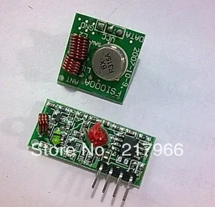 10PCS =5 pairs X RF wireless receiver module & transmitter module board Ordinary super- regeneration 315MHZ DC5V (ASK /OOK)
10PCS =5 pairs X RF wireless receiver module & transmitter module board Ordinary super- regeneration 315MHZ DC5V (ASK /OOK)