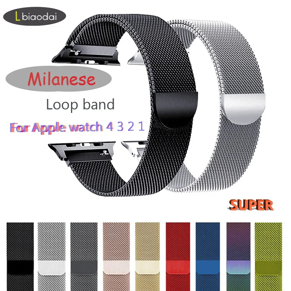 Milanese Loop band For Apple Watch band iWatch 5 4 3 2 strap 42mm 38 mm Stainless steel bracelet for Apple watch 4 5 44mm 40mm
Milanese Loop band For Apple Watch band iWatch 5 4 3 2 strap 42mm 38 mm Stainless steel bracelet for Apple watch 4 5 44mm 40mm