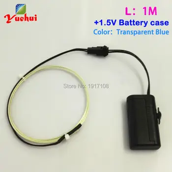 1.5V-1M 1.3mm Transparent Blue EL Wire Flexible Neon Light Glow Rope tape Cable Strip LED Neon Lights Shoes Car Party Decoration
1.5V-1M 1.3mm Transparent Blue EL Wire Flexible Neon Light Glow Rope tape Cable Strip LED Neon Lights Shoes Car Party Decoration